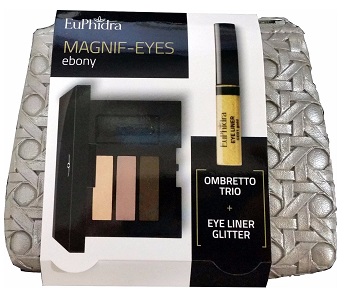 EUPHIDRA MAGNIF-EYES EBONY BORSELLINO CONTENENTE 1 OMBRETTO TRIO + 1 EYE LINER - Farmacia Bartoli