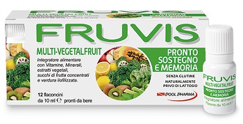 FRUVIS MULTI-VEGETALFRUIT PRONTO SOSTEGNO E MEMORIA 12 FLACONCINI DA 10 ML - Farmacia Bartoli