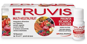 FRUVIS MULTI-VEGETALFRUIT PRONTA RICARICA E VIGORE 12 FLACONCINI DA 10 ML - Farmacia Bartoli