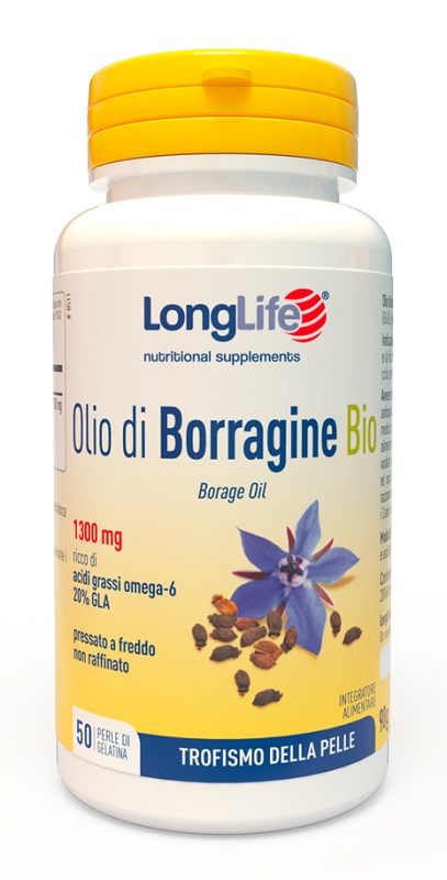 LONGLIFE OLIO BORRAGINE BIO 50 PERLE IN GELATINA - Farmacia Bartoli