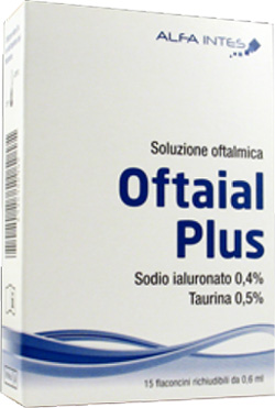 SOLUZIONE OFTALMICA OFTAIAL PLUS ACIDO IALURONICO 0,4% E TAURINA 15 FLACONCINI RICHIUDIBILI DA 0,6 ML - Farmacia Bartoli