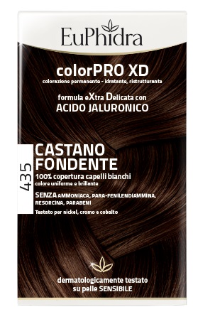 EUPHIDRA COLORPRO XD 435 CASTANO FONDENTE GEL COLORANTE CAPELLI IN FLACONE + ATTIVANTE + BALSAMO + GUANTI - Farmacia Bartoli