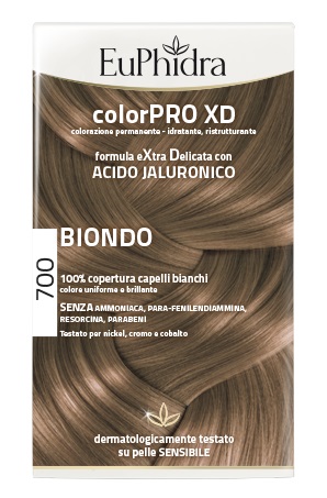 EUPHIDRA COLORPRO XD 700 BIONDO GEL COLORANTE CAPELLI IN FLACONE + ATTIVANTE + BALSAMO + GUANTI - Farmacia Bartoli