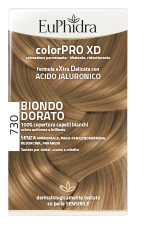 EUPHIDRA COLORPRO XD 730 BIONDO DORATO GEL COLORANTE CAPELLI IN FLACONE + ATTIVANTE + BALSAMO + GUANTI - Farmacia Bartoli