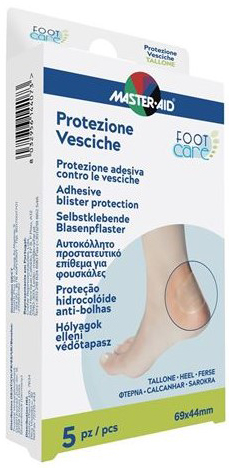 IDROCOLLOIDE MASTER-AID FOOTCARE VESCICHE TALLONE 69X44 MM 5 PEZZI A1 - Farmacia Bartoli