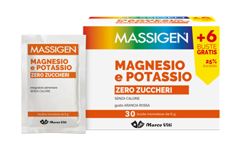 MASSIGEN MAGNESIO E POTASSIO ZERO ZUCCHERI 24 BUSTINE + 6 GRATIS - Farmacia Bartoli