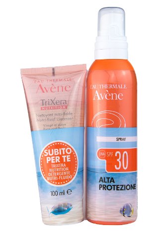 AVENE SOLARE KIT SPRAY SPF 30 200 ML + TRIXERA NUTRITION DETERGENTE 100 ML - Farmacia Bartoli