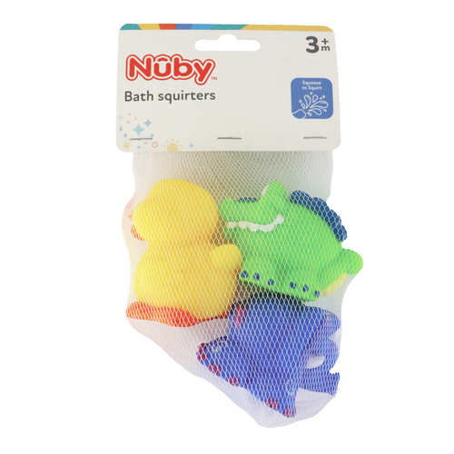 NUBY GIOCO BAGNO COCCODRILLO ANATRA ED ELEFANTE CON SCHIZZO - Farmacia Bartoli