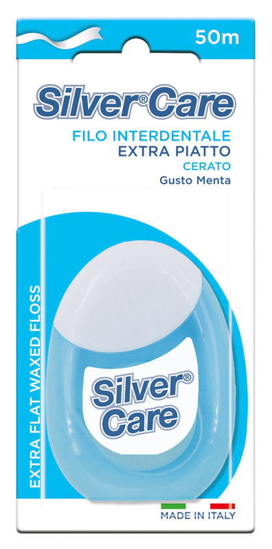SILVERCARE FILO INTERDENTALE EXTRA PIATTO 50 M - Farmacia Bartoli