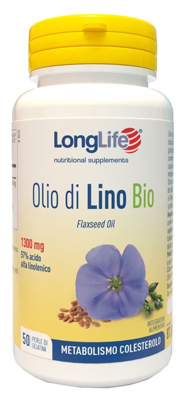 LONGLIFE OLIO DI LINO BIO 50 PERLE DI GELATINA - Farmacia Bartoli