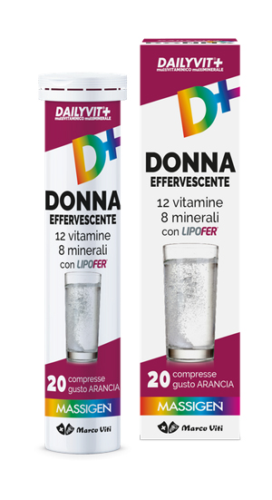 MASSIGEN DONNA MULTIVITAMINICO E MULTIMINERALE EFFERVESCENTE 20 COMPRESSE - Farmacia Bartoli