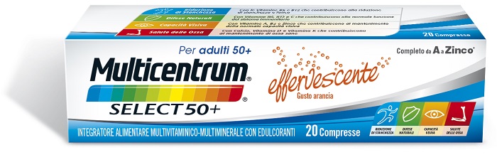MULTICENTRUM SELECT EFFERVESCENTE 20 COMPRESSE - Farmacia Bartoli