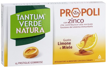 TANTUM VERDE NATURA 15 PASTIGLIE GOMMOSE LIMONE & MIELE - Farmacia Bartoli