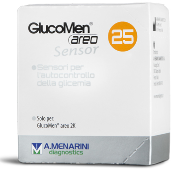 STRISCE MISURAZIONE GLICEMIA GLUCOMEN AREO SENSOR 25 PEZZI - Farmacia Bartoli