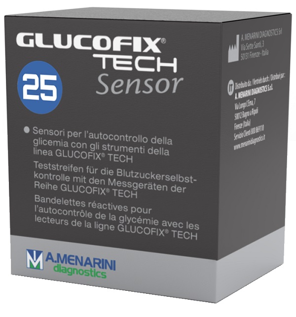 STRISCE MISURAZIONE GLICEMIA GLUCOFIX TECH SENSOR 25 PEZZI - Farmacia Bartoli
