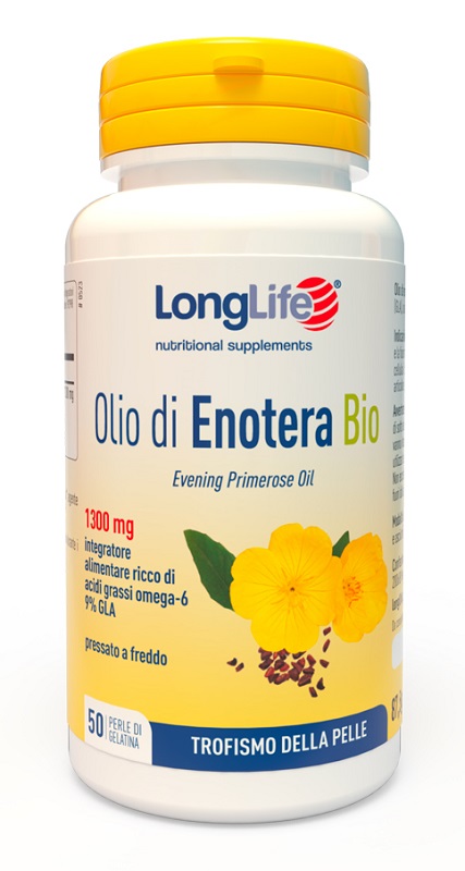 LONGLIFE OLIO ENOTERA BIO 1300 MG 50 PERLE IN GELATINA - Farmacia Bartoli