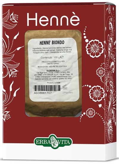 HENNE COLORANTE CAPELLI BIONDO 100 G - Farmacia Bartoli