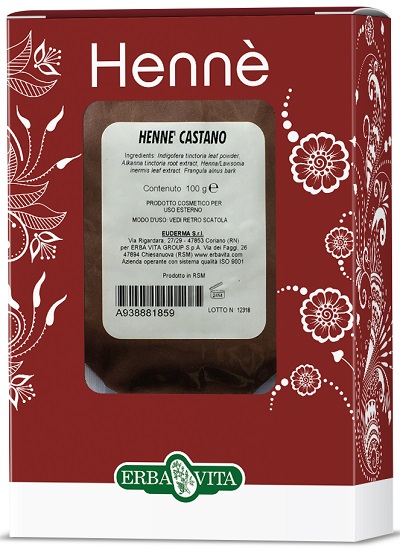 HENNE COLORANTE CAPELLI CASTANO 100 G - Farmacia Bartoli