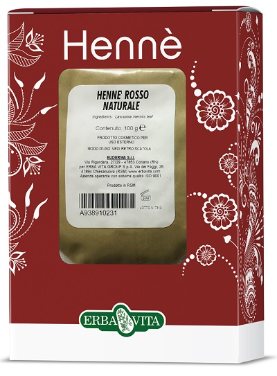 HENNE COLORANTE CAPELLI ROSSO NATURALE 100 G - Farmacia Bartoli