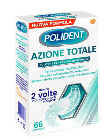 POLIDENT AZIONE TOTALE 66 COMPRESSE - Farmacia Bartoli