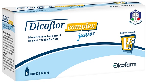 DICOFLOR COMPLEX JUNIOR 12 FLACONI DA 10 ML - Farmacia Bartoli