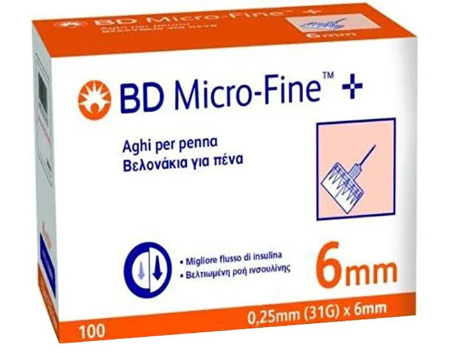 AGO PER PENNA DA INSULINA BD MICROFINE GAUGE 31 6MM 100 PEZZI - Farmacia Bartoli