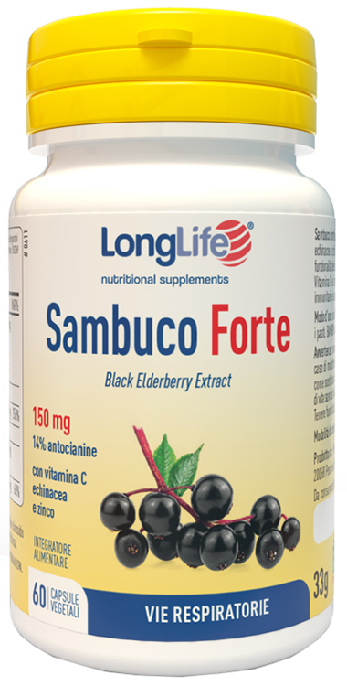 LONGLIFE SAMBUCO FORTE 60 CAPSULE VEGETALI - Farmacia Bartoli