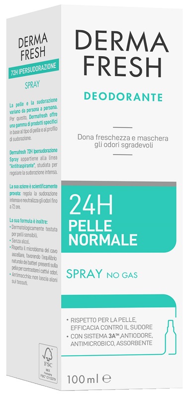 DERMAFRESH 24H PELLE NORMALE SPRAY 100 ML - Farmacia Bartoli