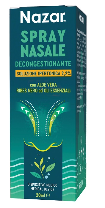 NAZAR SPRAY NASALE DECONGESTIONANTE SOLUZIONE IPERTONICA 2,2% 20 ML - Farmacia Bartoli