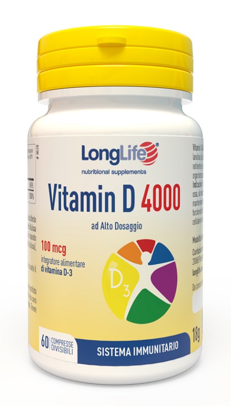 LONGLIFE VITAMIN D 4000UI 60 COMPRESSE DIVISIBILI - Farmacia Bartoli