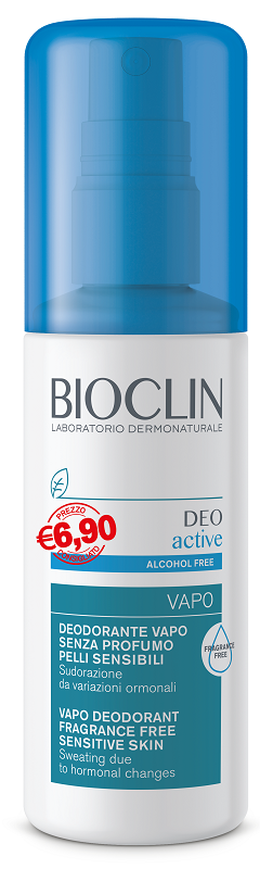 BIOCLIN DEO ACTIVE VAPO SENZA PROFUMO E SENZA ALCOOL PER PELLI SENSIBILI PROMO 100 ML - Farmacia Bartoli
