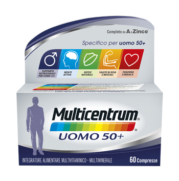 MULTICENTRUM UOMO 50+ 60 COMPRESSE - Farmacia Bartoli