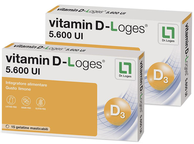 VITAMIN D-LOGES 30 GELATINE MASTICABILI GUSTO LIMONE 42 G - Farmacia Bartoli