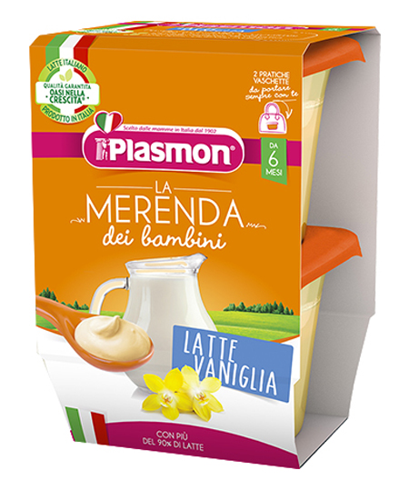 PLASMON LA MERENDA DEI BAMBINI MERENDE LATTE VANIGLIA ASETTICO 2 X 120 G - Farmacia Bartoli