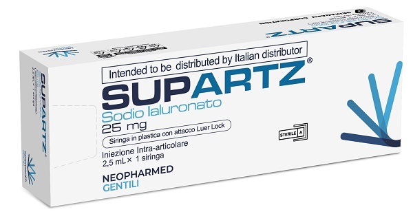 SIRINGA PRERIEMPITA INTRA-ARTICOLARE SUPARTZ ACIDO IALURONICO 25 MG 2,5 ML 1 PEZZO - Farmacia Bartoli
