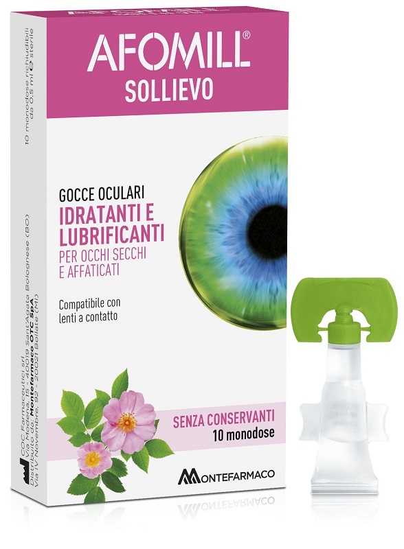 AFOMILL SOLLIEVO GOCCE OCULARI OCCHI 10 FIALE DA 0,5 ML - Farmacia Bartoli