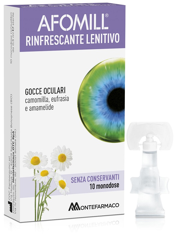 AFOMILL RINFRESCANTE SENZA CONSERVANTI 10 FIALE DA 0,5 ML - Farmacia Bartoli