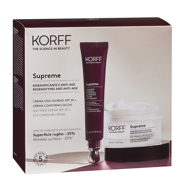 KORFF SKIN CARE SUPREME RR CREMA CONTORNO OCCHI 15 ML + CREMA GIORNO 50 ML - Farmacia Bartoli