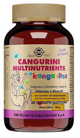 CANGURINI MULTINUTRIENTS FRUTTI BOSCO 60 TAVOLETTE MASTICABILI - Farmacia Bartoli