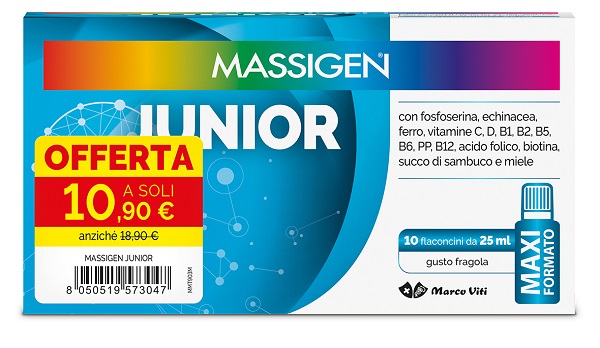 MASSIGEN JUNIOR 10 FLACONCINI DA 25 ML 10,90 E - Farmacia Bartoli
