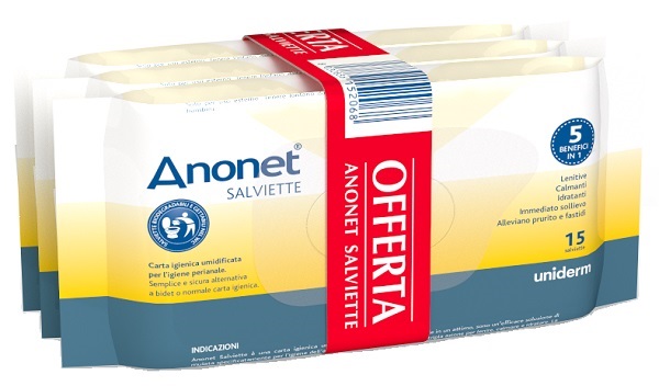 ANONET SALVIETTE 3 CONFEZIONI DA 15 PEZZI - Farmacia Bartoli