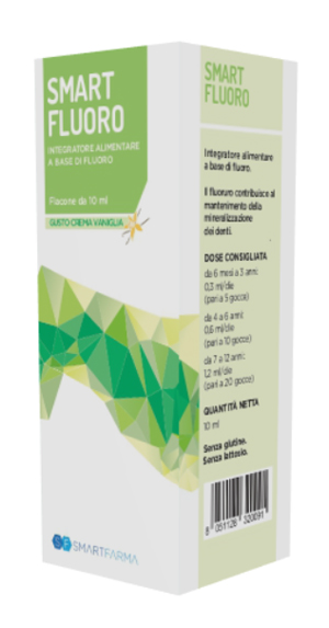 SMART FLUORO GOCCE 10 ML GUSTO CREMA VANIGLIA - Farmacia Bartoli