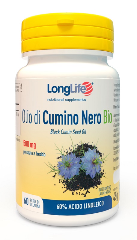 LONGLIFE OLIO DI CUMINO NERO BIO 60 PERLE IN GELATINA - Farmacia Bartoli