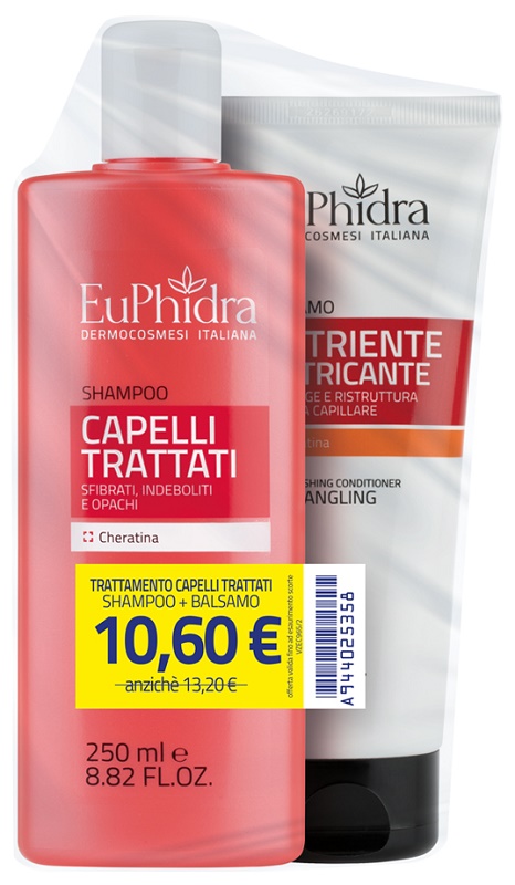 EUPHIDRA SHAMPOO CAPELLI TRATTATI 250 ML + BALSAMO NUTRIENTE 200 ML - Farmacia Bartoli