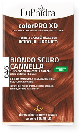 EUPHIDRA COLORPRO GEL COLORANTE CAPELLI XD 646 CANNELLA 50 ML IN FLACONE + ATTIVANTE + BALSAMO + GUANTI - Farmacia Bartoli