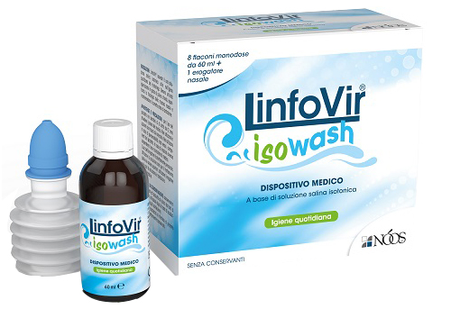 SOLUZIONE SALINA ISOTONICA LINFOVIR ISOWASH 8 FLACONI DA 60 ML - Farmacia Bartoli