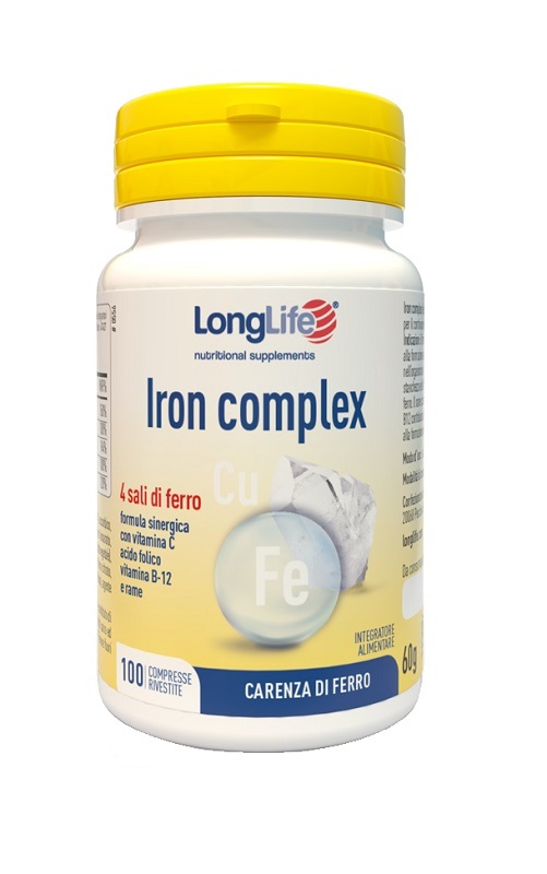 LONGLIFE IRON COMPLEX 100 COMPRESSE RIVESTITE - Farmacia Bartoli
