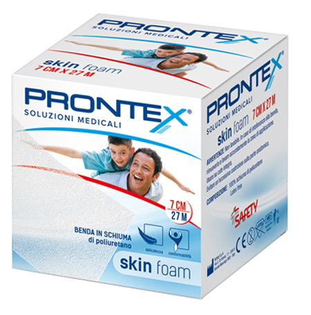 BENDA IN SCHIUMA PRONTEX SKIN FOAM M 27 X 7 CM BIANCO - Farmacia Bartoli