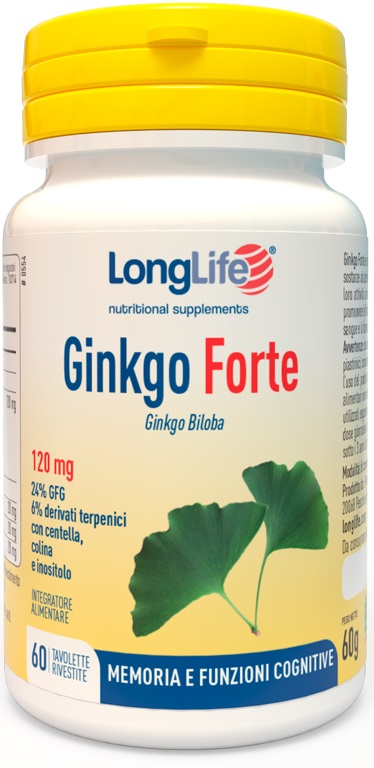LONGLIFE GINKGO FORTE 60 TAVOLETTE RIVESTITE - Farmacia Bartoli