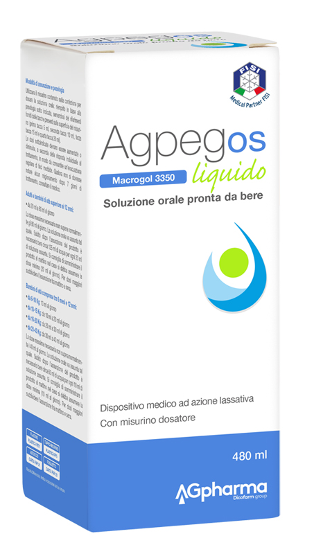 AGPEG OS MACROGOL 3350 LIQUIDO 480 ML - Farmacia Bartoli
